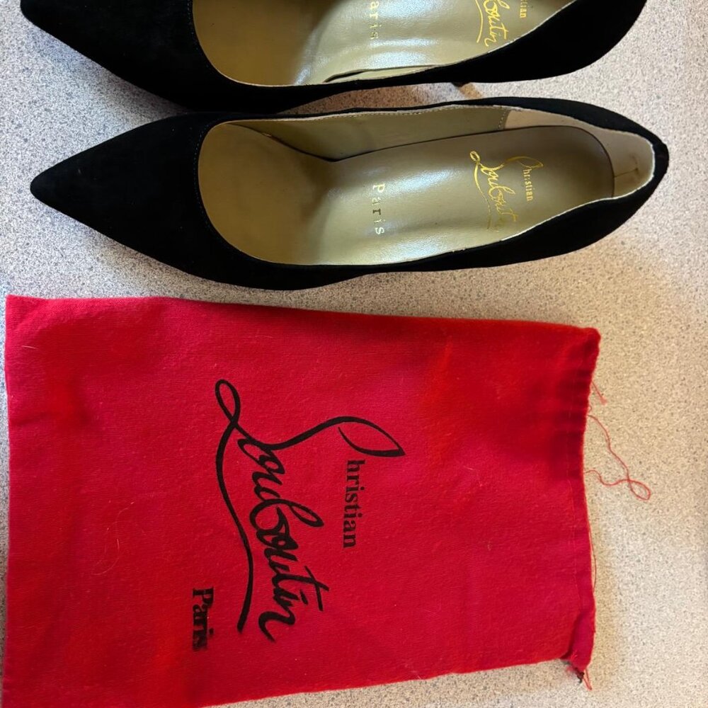 Christian Louboutin shoes black with red sole - Picture 1 of 4